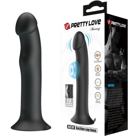 PRETTY LOVE - MURRAY BLACK CLITORAL VIBRATOR AND SUCKER