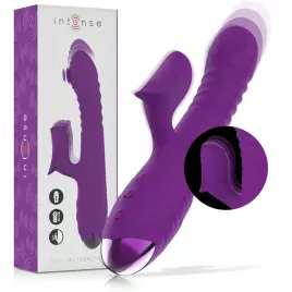 INTENSE - VIBRATEUR RECHARGEABLE MULTIFONCTION IGGY UP DOWN AVEC STIMULATEUR CLITORAL VIOLET