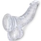 KING COCK - CLEAR PÉNIS COURBE RÉALISTE AVEC BOULES 16.5 CM TRANSPARENT KING COCK - CLEAR PÉNIS COURBE RÉALISTE AVEC BOULES 16.5 CM TRANSPARENT