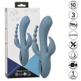 CALEXOTICS - VIBRATORE TRIPLE ECSTASY GRIGIO