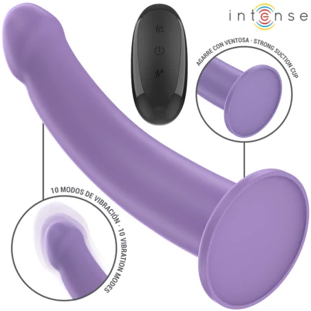 INTENSE - VIBRATORE EDDIE 17,5 CM 10 VIBRAZIONI VIOLA TELECOMANDO