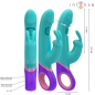 INTENSE - MONICA RABBIT VIBRATOR WITH ROTATING G-SPOT STIMULATOR BLUE INTENSE - MONICA RABBIT VIBRATOR WITH ROTATING G-SPOT STIMULATOR BLUE