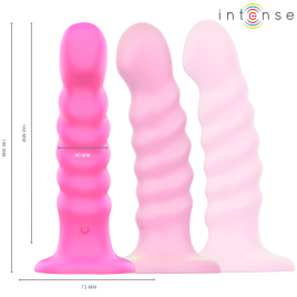 INTENSE - VIBRATORE CINDY TAGLIA L DESIGN A SPIRALE 10 VIBRAZIONI ROSA TELECOMANDO