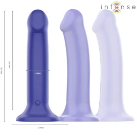 INTENSE - VICTORIA VIBRATORE CON VENTOSA 10 VIBRAZIONI BLU SCURO TELECOMANDO