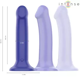 INTENSE - VICTORIA VIBRATEUR AVEC VENTOUSE 10 VIBRATIONS BLEU FONCÉ TÉLÉCOMMANDE