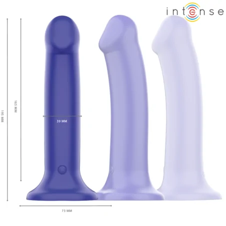 INTENSE - VICTORIA VIBRATEUR AVEC VENTOUSE 10 VIBRATIONS BLEU FONCÉ TÉLÉCOMMANDE