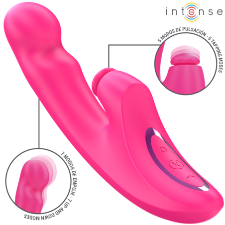 INTENSE - VIBRATORE EMI 13,5 CM MULTIFUNZIONE 3 IN 1 10 VIBRAZIONI ROSA