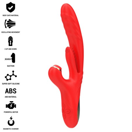 INTENSE - KAROL VIBRATORE MULTIFUNZIONE SPINTA STIMOLAZIONE ASPIRAZIONE ROSSO