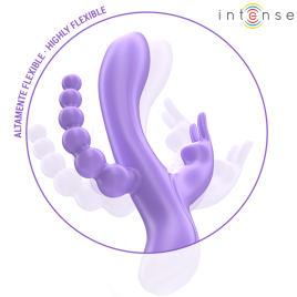 INTENSE - MIKO DREIFACHVIBRATOR RABBIT  STIMULATOR  ANAL 7 VIBRATIONEN LILA