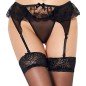 QUEEN LINGERIE - STRING AVEC JARRETIÈRE NOIR L/XL QUEEN LINGERIE - STRING AVEC JARRETIÈRE NOIR L/XL