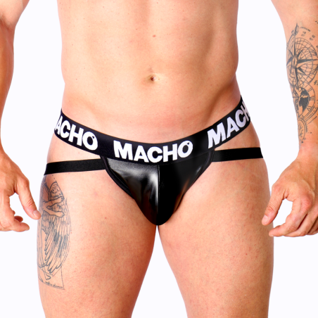 MACHO - MX25NC JOCK BLACK LEATHER  S
