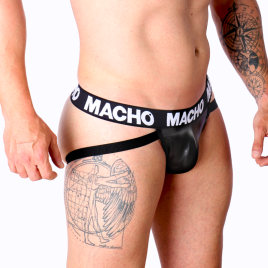 MACHO - MX25NC JOCK BLACK LEATHER  S