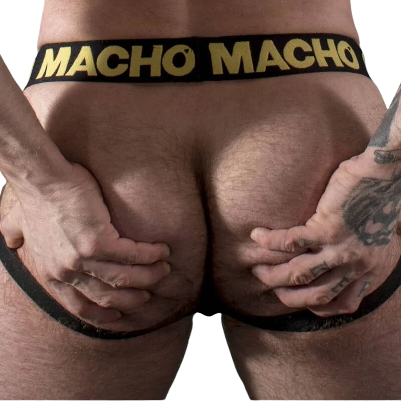 MACHO - MX25AC JOCK CUIR JAUNE S MACHO - MX25AC JOCK CUIR JAUNE S
