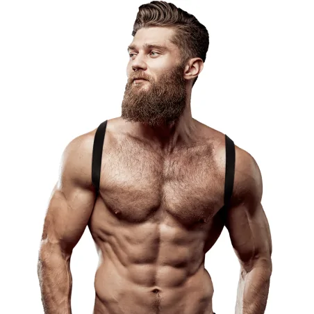 FETISH SUBMISSIVE ATTITUDE - HARNAIS DOS EN ÉCO-CUIR POUR HOMMES