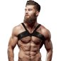 FETISH SUBMISSIVE ATTITUDE - HARNAIS DE POITRINE EN ÉCO-CUIR POUR HOMMES BRIGADE FETISH SUBMISSIVE ATTITUDE - HARNAIS DE POITRINE EN ÉCO-CUIR POUR HOMMES BRIGADE
