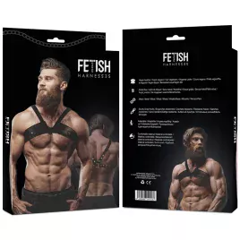 FETISH SUBMISSIVE ATTITUDE - HARNAIS DE POITRINE EN ÉCO-CUIR POUR HOMMES BRIGADE