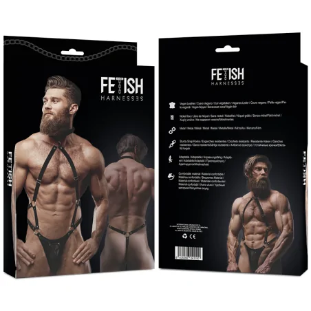 FETISH SUBMISSIVE ATTITUDINE - IMBRACATURA JOCK STRAP IN ECOPELLE DA UOMO