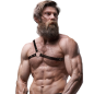 FETISH SUBMISSIVE ATTITUDE - HERREN HARNESS MIT GEKREUZTEN SCHULTERN AUS ÖKO-LEDER FETISH SUBMISSIVE ATTITUDE - HERREN HARNESS MIT GEKREUZTEN SCHULTERN AUS ÖKO-LEDER