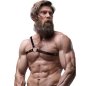 FETISH SUBMISSIVE - HARNAIS EN CUIR ÉCOLOGIQUE POUR HOMMES ÉPAULES CROISÉES ATTITUDE FETISH SUBMISSIVE - HARNAIS EN CUIR ÉCOLOGIQUE POUR HOMMES ÉPAULES CROISÉES ATTITUDE
