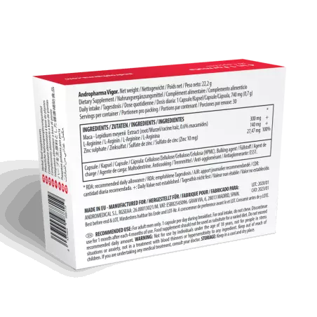 ANDROPHARMA VIGOR - LIBIDO ERHÖHENDES ERGÄNZUNGSMITTEL