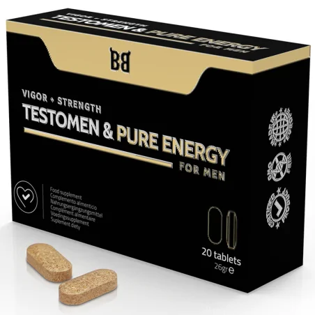 BLACK BULL - TESTOMEN PURE ENERGY ENHANCER POUR HOMMES 20 GÉLULES