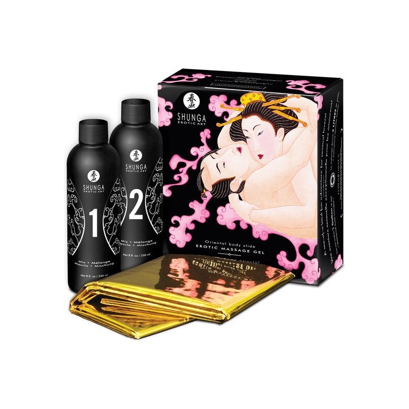 SHUNGA - GEL DE MASSAGE ÉROTIQUE ORIENTAL CORPS À CORPS FRAISES ET CAVA SHUNGA - GEL DE MASSAGE ÉROTIQUE ORIENTAL CORPS À CORPS FRAISES ET CAVA