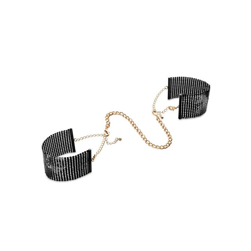 BIJOUX - DÉSIR MÉTALLIQUE HANDSCHELLEN AUS SCHWARZEM METALLGEWEBE