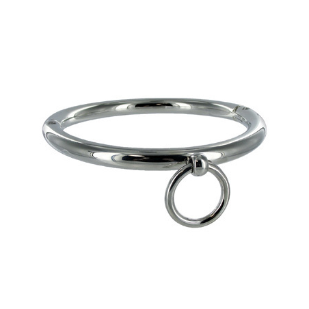 METAL HARD - BDSM NECKLACE WITH RING 18CM