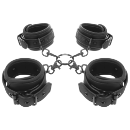FETISH SUBMISSIVE - ENSEMBLE DE MENOTTES POUR MAINS ET CHEVILLES AVEC DOUBLURE EN NOPRÈNE