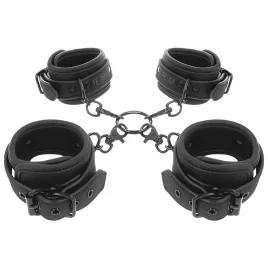 FETISH SUBMISSIVE - HAND- UND KNÖCHEL-HANDSCHELLEN-SET MIT NOPRENE-FUTTER