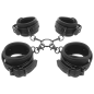 FETISH SUBMISSIVE - HAND- UND KNÖCHEL-HANDSCHELLEN-SET MIT NOPRENE-FUTTER