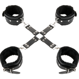 DARKNESS - MANETTE IN PELLE PER PIEDI E MANI NERE