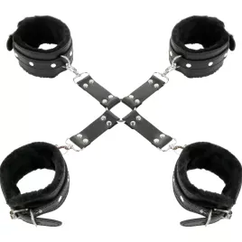 DARKNESS - MANETTE IN PELLE PER PIEDI E MANI NERE