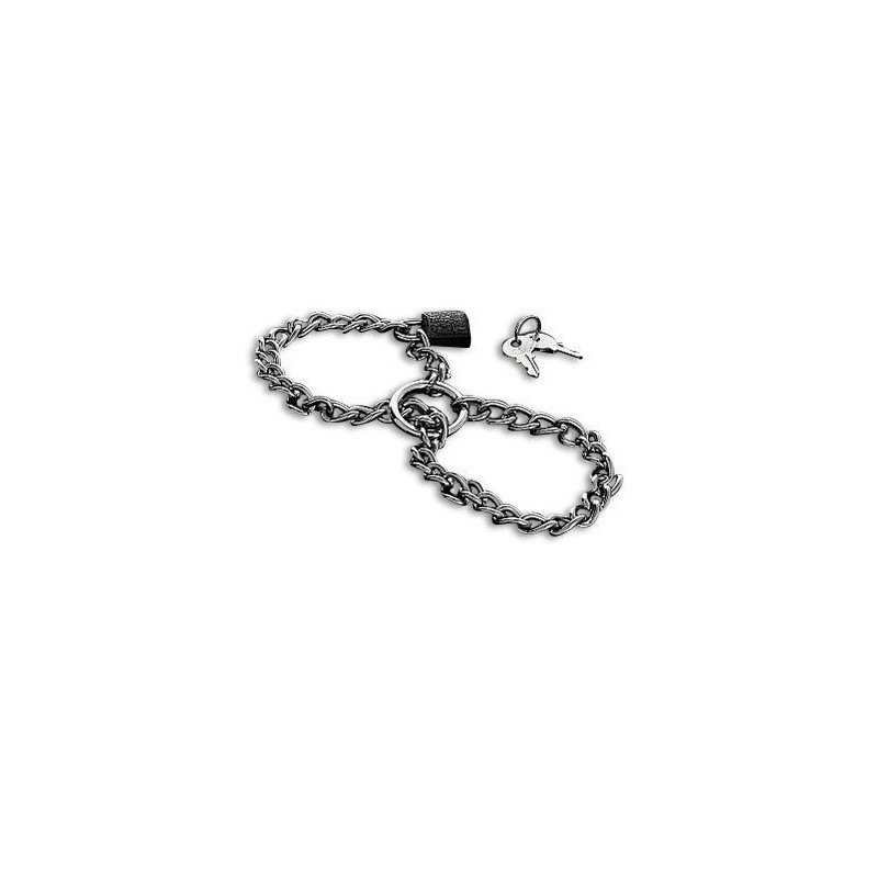 METAL HARD - MENOTTES AVEC CHAÎNE EN ACIER INOXYDABLE. METAL HARD - MENOTTES AVEC CHAÎNE EN ACIER INOXYDABLE.