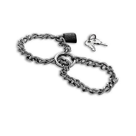 METAL HARD - HANDSCHELLEN MIT EDELSTAHLKETTE.