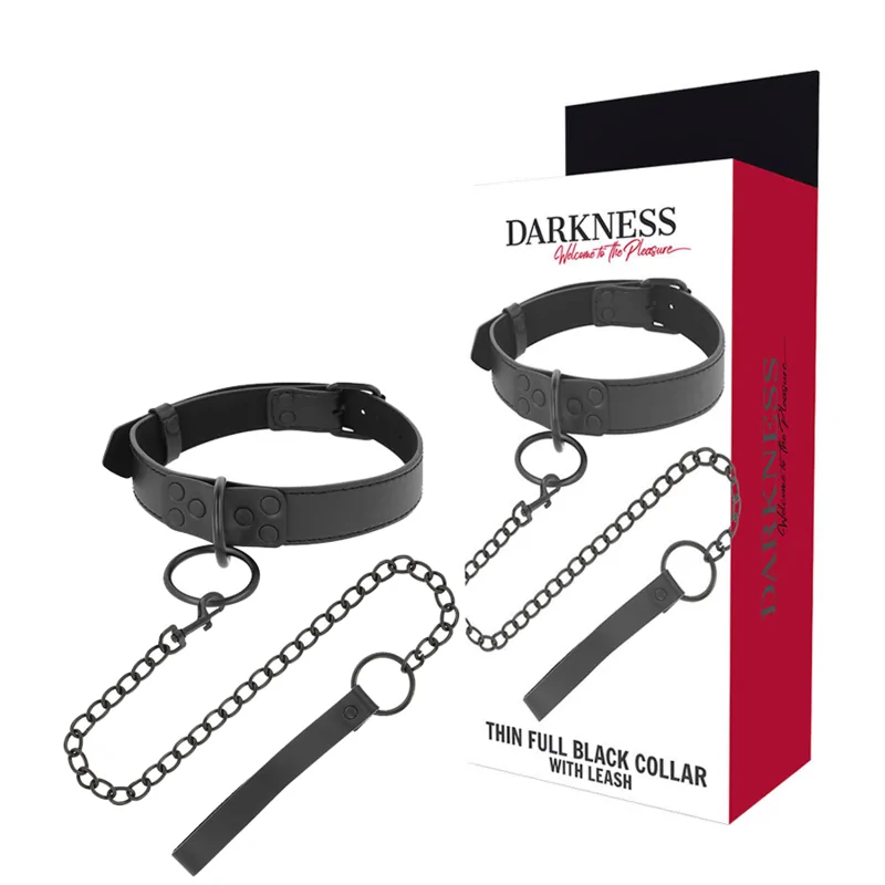 DARKNESS - BLACK NECKLACE WITH CHAIN DARKNESS - BLACK NECKLACE WITH CHAIN