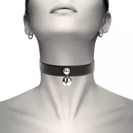 COQUETTE CHIC DESIRE - COLLANA IN PELLE VEGANA ACCESSORIO DONNA CON SONAGLIO
