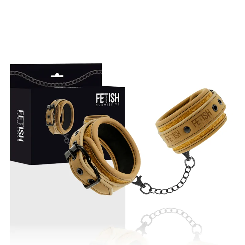 FETISH SUBMISSIVE ORIGIN - VEGANE LEDERHANDSCHELLEN MIT NEOPRENFUTTER FETISH SUBMISSIVE ORIGIN - VEGANE LEDERHANDSCHELLEN MIT NEOPRENFUTTER