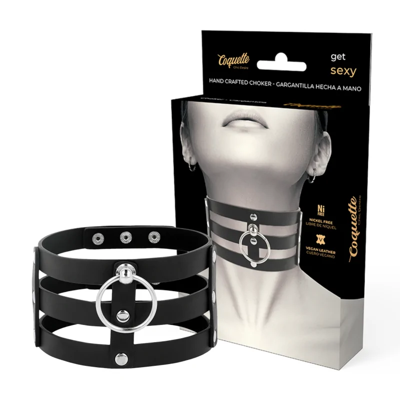 COQUETTE CHIC DESIRE - GIROCOLLO IN PELLE VEGANO STILE FETISH COQUETTE CHIC DESIRE - GIROCOLLO IN PELLE VEGANO STILE FETISH
