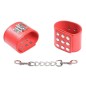 OHMAMA FETISH - RED HANDCUFFS WITH SNAP CLOSURE OHMAMA FETISH - RED HANDCUFFS WITH SNAP CLOSURE