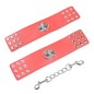 OHMAMA FETISH - RED HANDCUFFS WITH SNAP CLOSURE OHMAMA FETISH - RED HANDCUFFS WITH SNAP CLOSURE