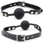 OHMAMA FETISH - BÂILLON BALLE EN SILICONE AVEC CEINTURE EN CUIR (CADENAS INCLUS) OHMAMA FETISH - BÂILLON BALLE EN SILICONE AVEC CEINTURE EN CUIR (CADENAS INCLUS)