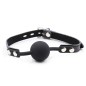 OHMAMA FETISH - BÂILLON BALLE EN SILICONE AVEC CEINTURE EN CUIR (CADENAS INCLUS) OHMAMA FETISH - BÂILLON BALLE EN SILICONE AVEC CEINTURE EN CUIR (CADENAS INCLUS)
