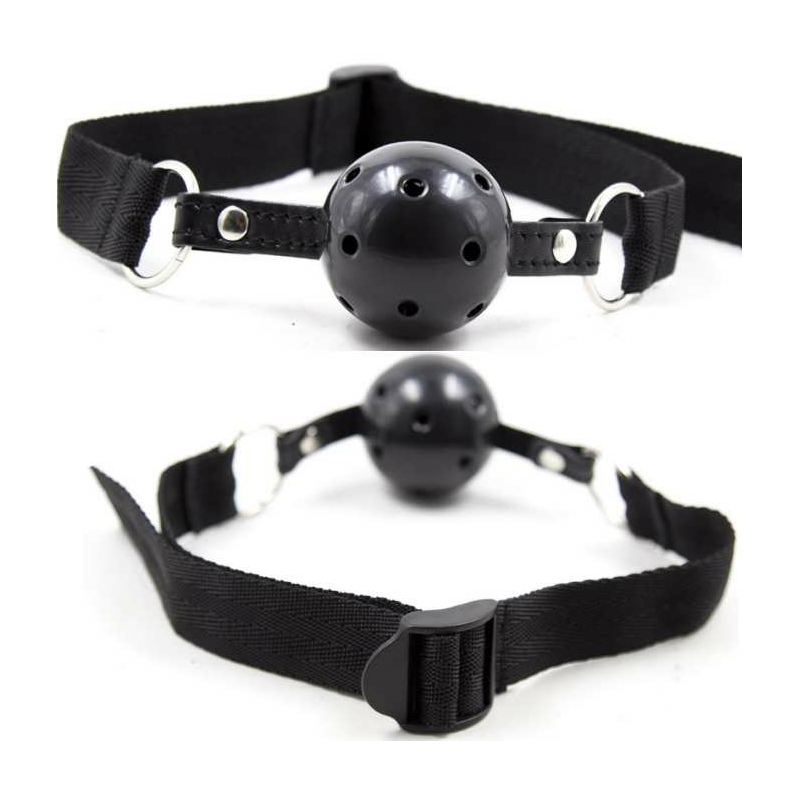 OHMAMA FETISH BLACK FABRIC BREATHABLE BALL GAG OHMAMA FETISH BLACK FABRIC BREATHABLE BALL GAG