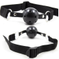 OHMAMA FETISH BALL GAG RESPIRANT EN TISSU NOIR OHMAMA FETISH BALL GAG RESPIRANT EN TISSU NOIR