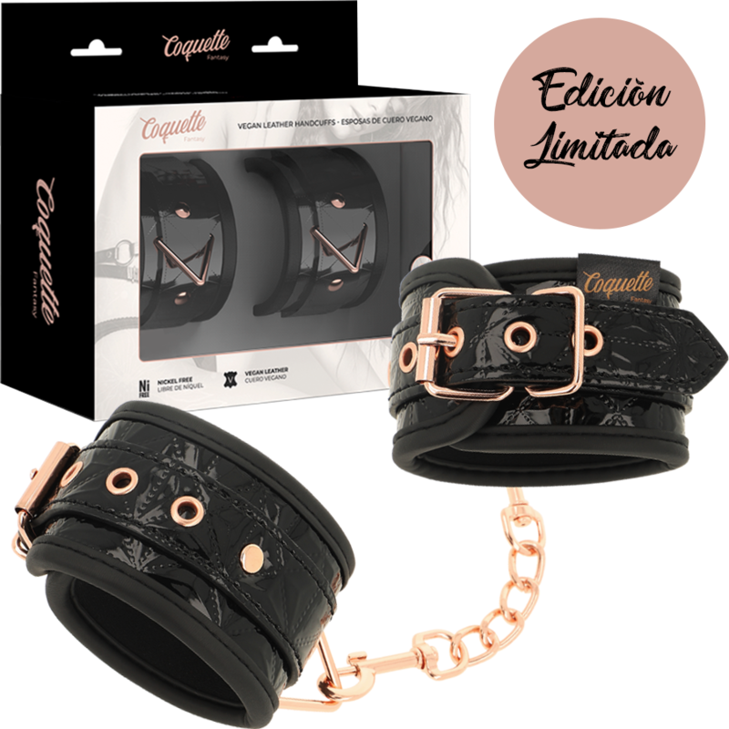 COQUETTE CHIC DESIRE - BLACK EDITION PREMIUM HANDCUFFS WITH NEOPRENE LINING COQUETTE CHIC DESIRE - BLACK EDITION PREMIUM HANDCUFFS WITH NEOPRENE LINING