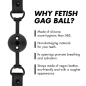 FETISH SUBMISSIVE BONDAGE - BÂILLON À BOULE EN SILICONE RESPIRANT FETISH SUBMISSIVE BONDAGE - BÂILLON À BOULE EN SILICONE RESPIRANT