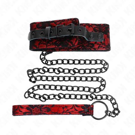 KINK - SPITZENKETTE MIT GÜRTEL MIT ECHTLEDERGÜRTEL 105 CM / 44 X 5,5 CM