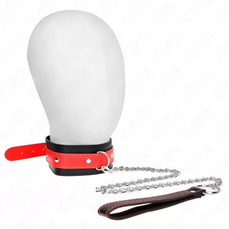 KINK - NECKLACE WITH RED STRAP 65 CM AJUSTABLE 36-43 CM X 5 CM