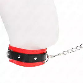 KINK - BASIC MODEL COLLAR WITH LEASH 65 CM MODEL 3 RED 53 X 5 CM